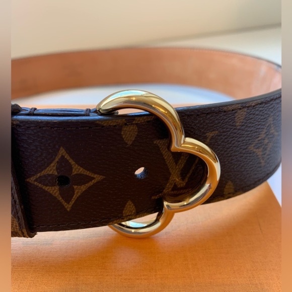 Authentic Louis Vuitton vernis Fleur buckle belt size 85-34 main image 6
